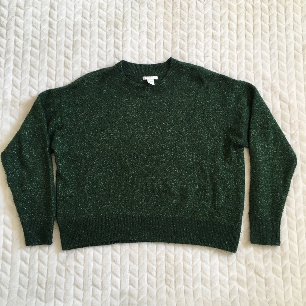 💚 H&M Sparkly Green Sweater 💚